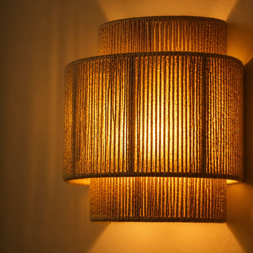 Boho Hemp Rope Wall Sconce – image 5