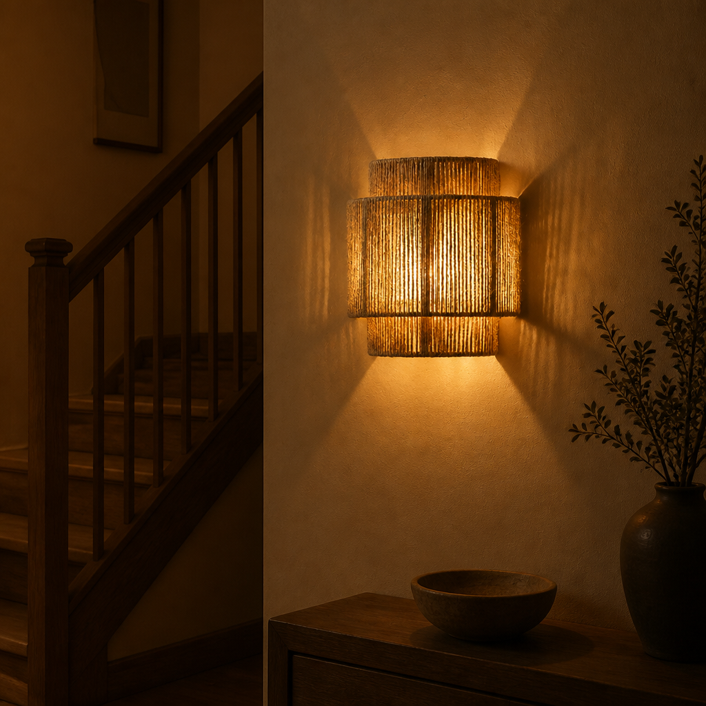Boho Hemp Rope Wall Sconce – image 8