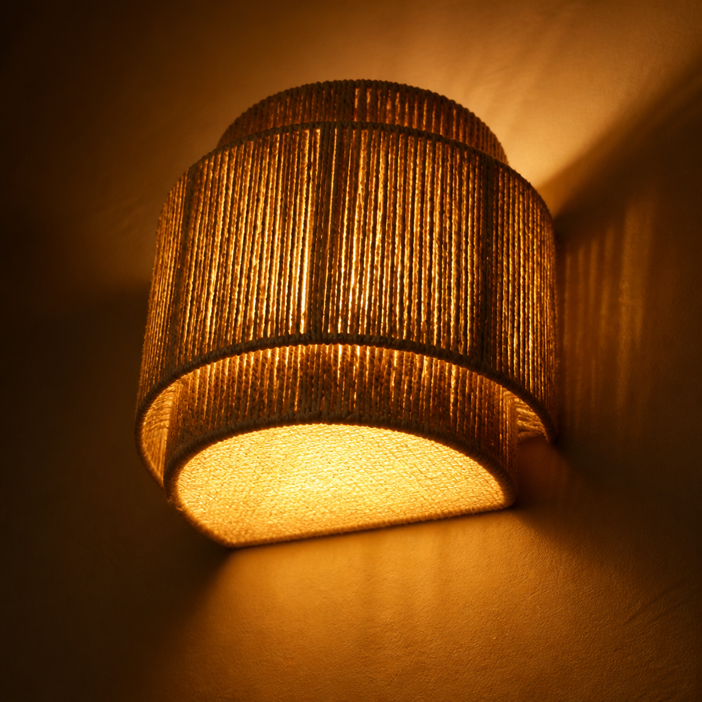 Boho Hemp Rope Wall Sconce – image 9