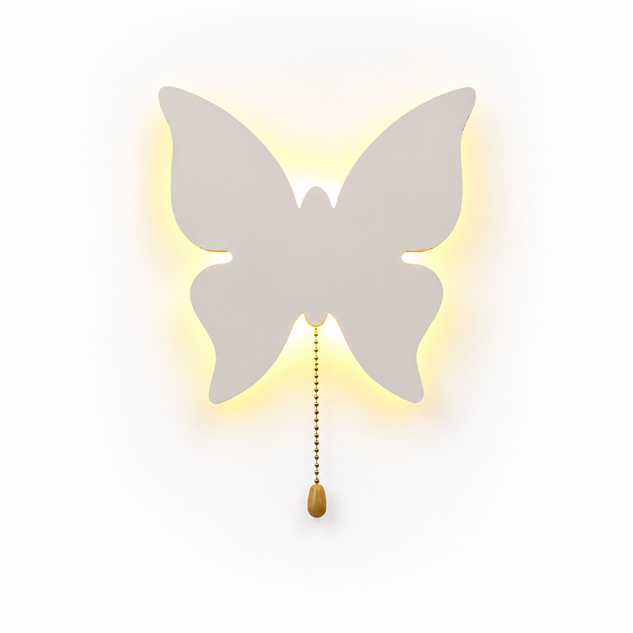 Butterfly LED Wall Sconce Battery Powered Warm White Decorative Light