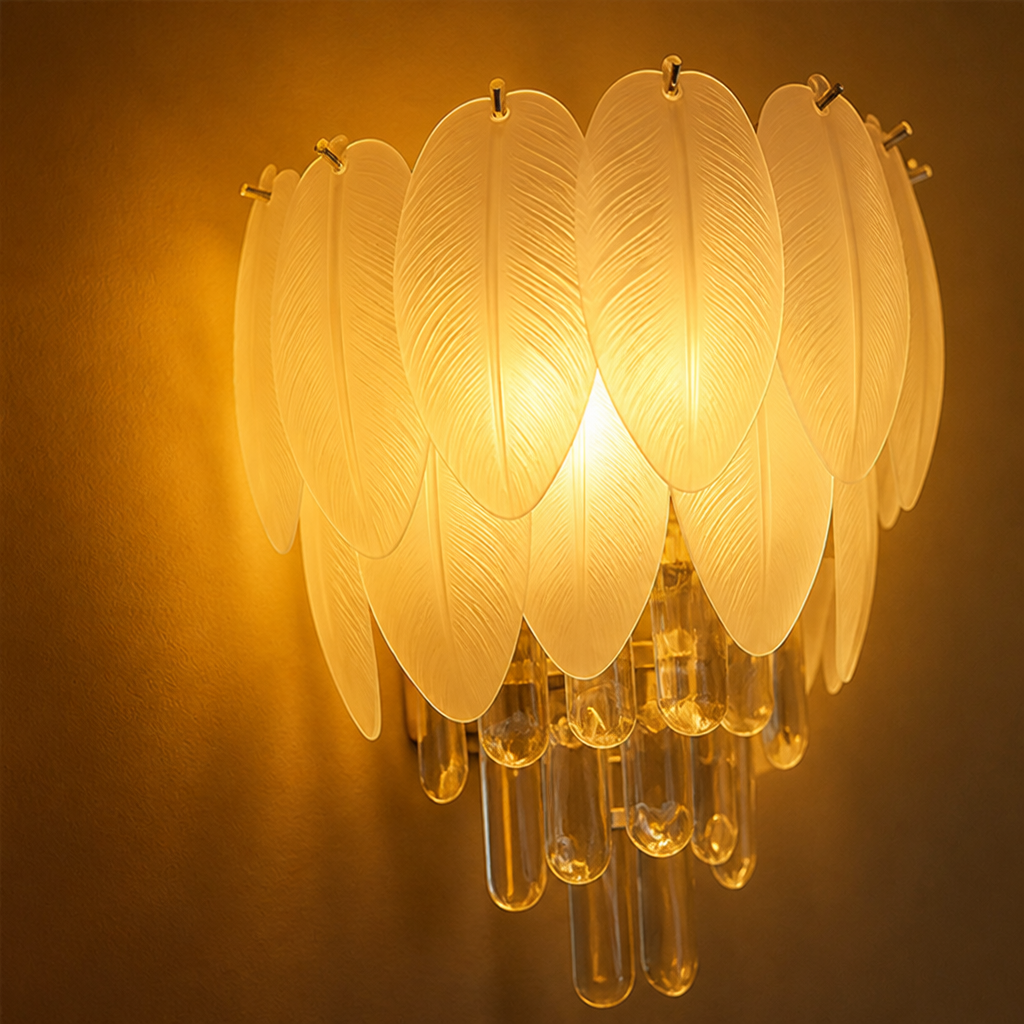 Frosted Leaf LED Wall Sconce – image 5