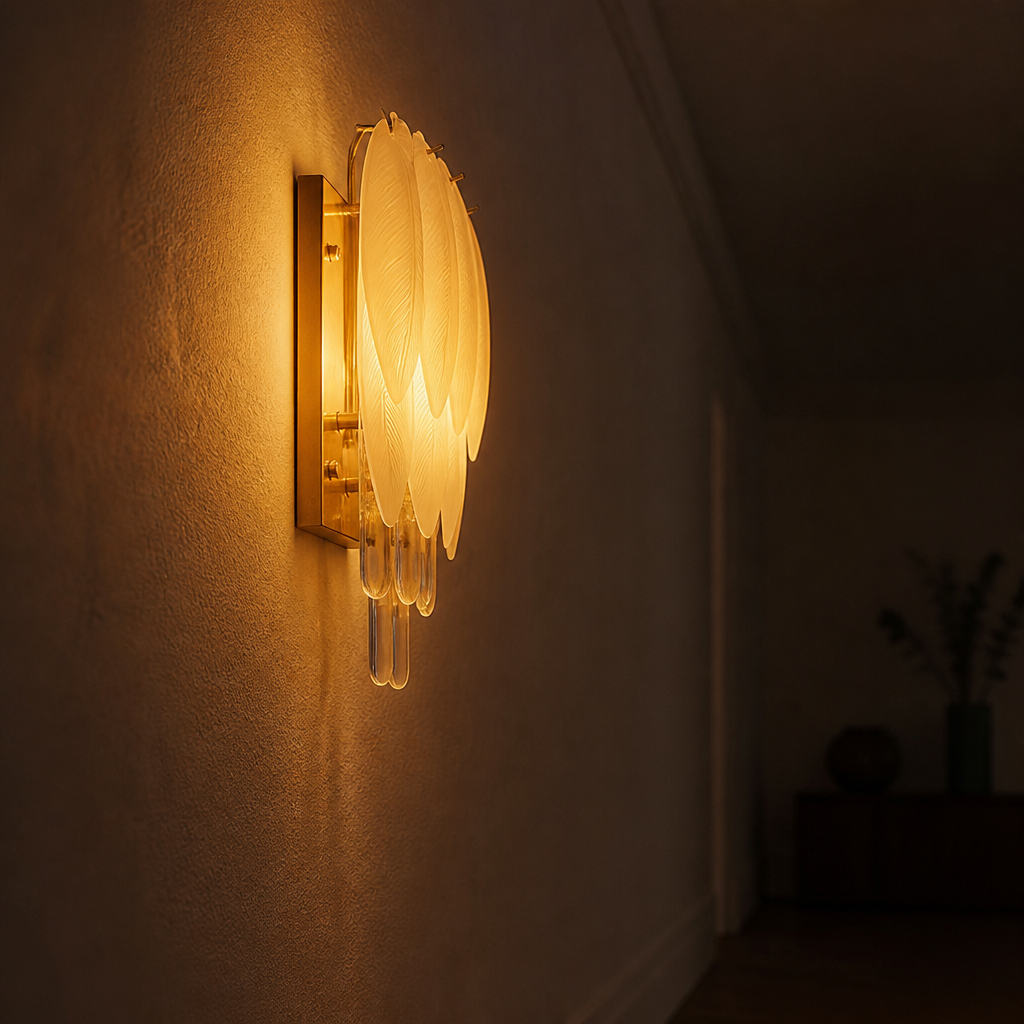 Frosted Leaf LED Wall Sconce – image 6
