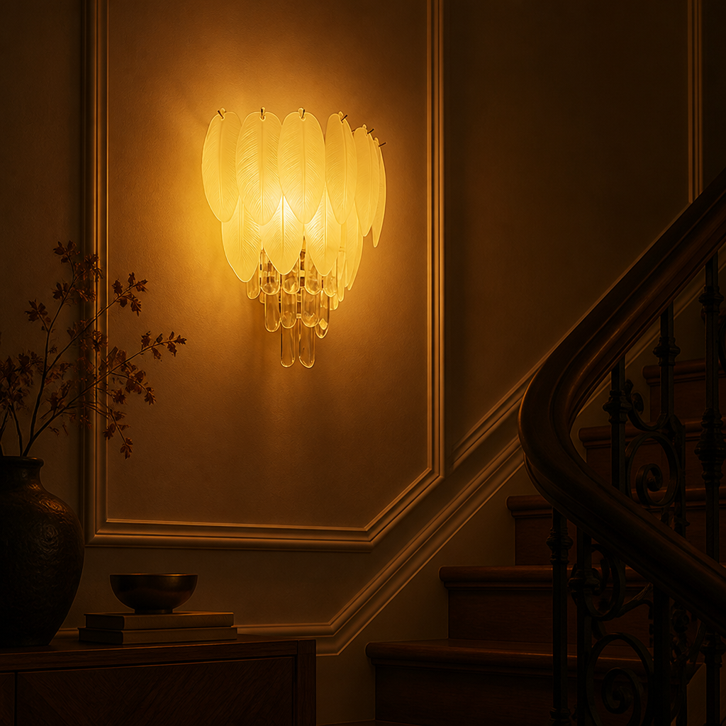 Frosted Leaf LED Wall Sconce – image 8
