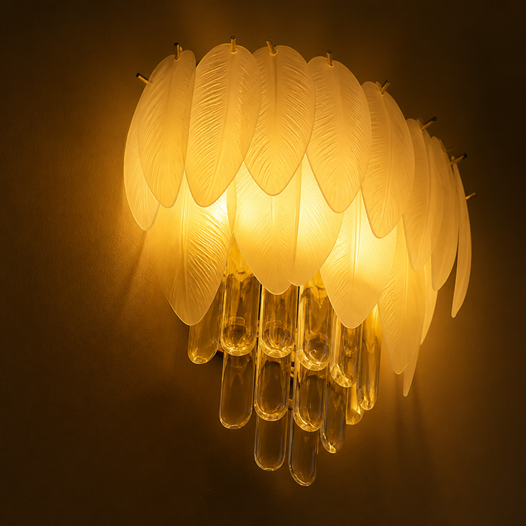 Frosted Leaf LED Wall Sconce – image 9